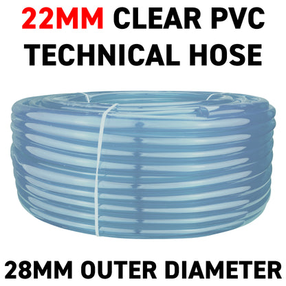 22mm Transparent PVC Technical Hose