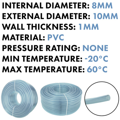 8mm Transparent PVC Technical Hose