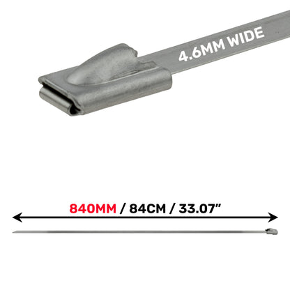 Stainless Steel Cable Ties, 4.6mm x 840mm