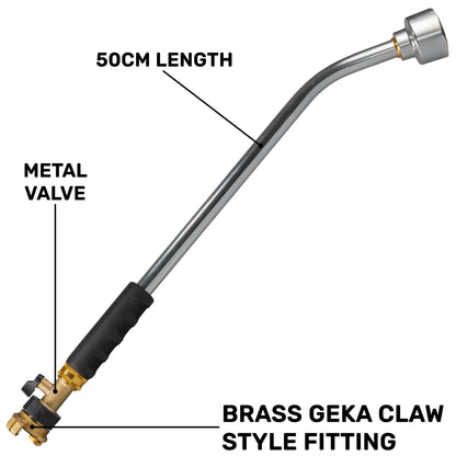 50cm Nursery Watering Lance with Rose & Brass GEKA Quick Release