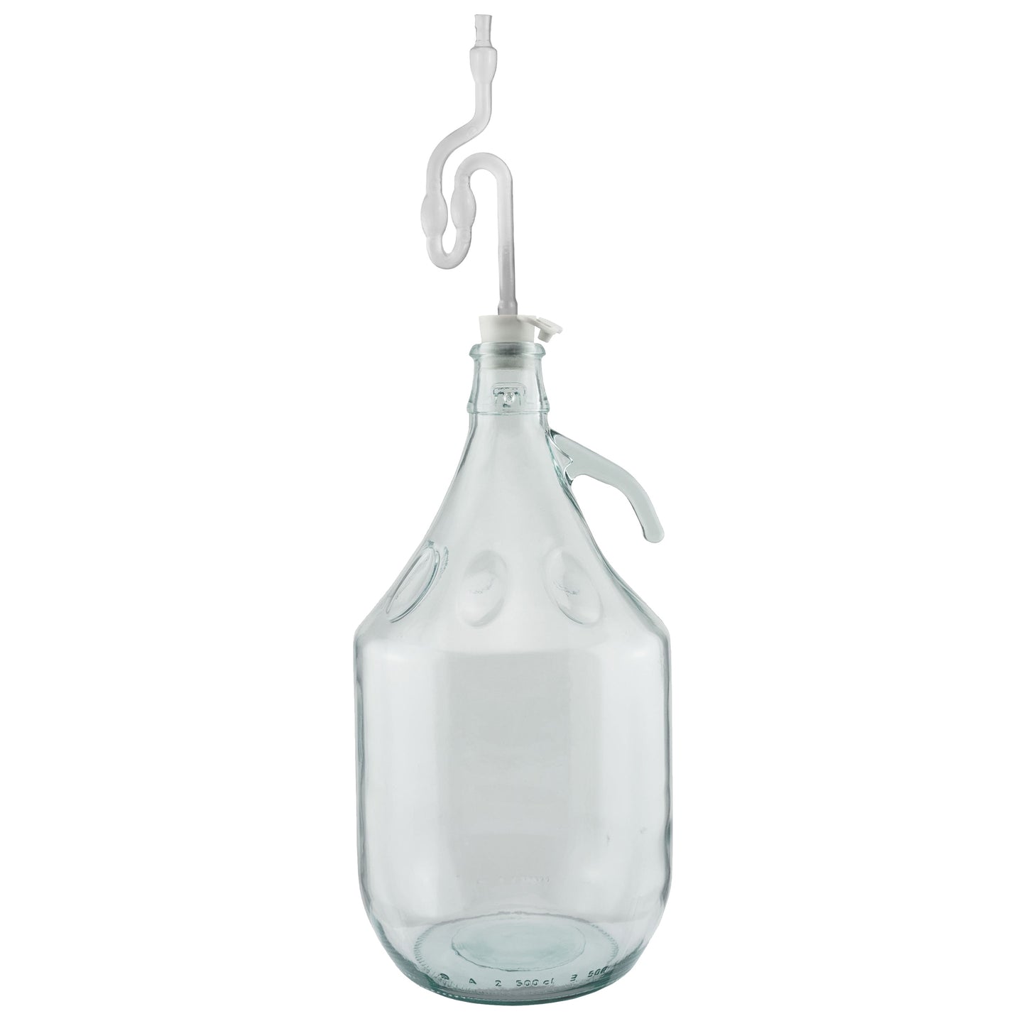 5L Clear Glass Demijohn Bottles with Airlocks & Bungs, Box of 2