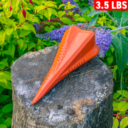 Red 3.5LBS Wood Log Splitting Diamond Stake Wedge