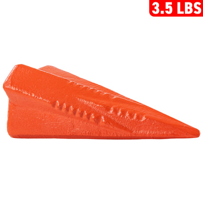 Red 3.5LBS Wood Log Splitting Diamond Stake Wedge