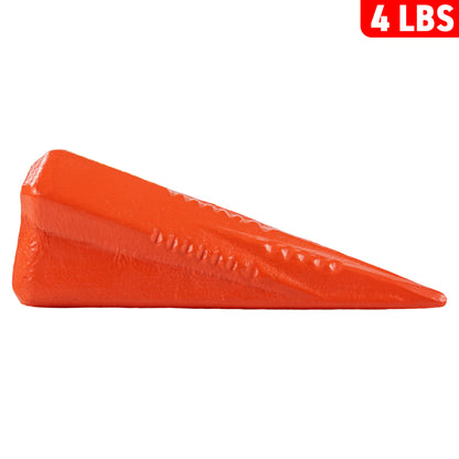 Red 4LBS Wood Log Splitting Diamond Stake Wedge