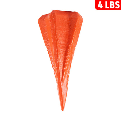 Red 4LBS Wood Log Splitting Diamond Stake Wedge