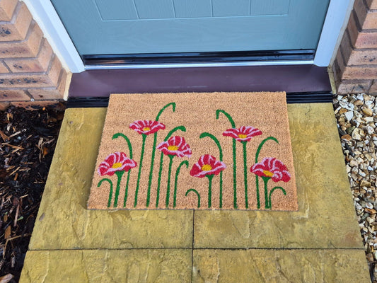 Coir Doormat, 60cm x 40cm - 'Poppy'