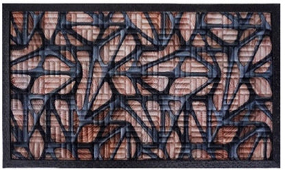 3D Embossed Doormat, 75cm x 45cm - Wooden