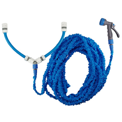 Hot & Cold Mixing Pet Bath Wash Kit with Sprayer - Blue Pressure Hose