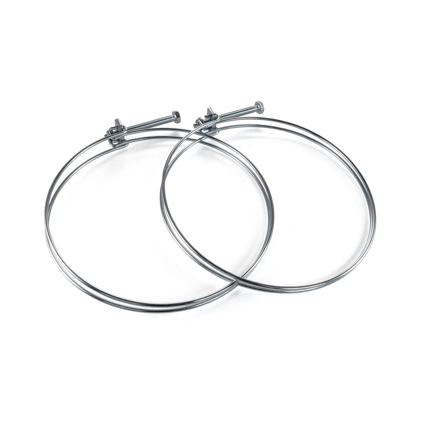 Galvanised Steel Double Wire Hose Clamps, 108mm-115mm
