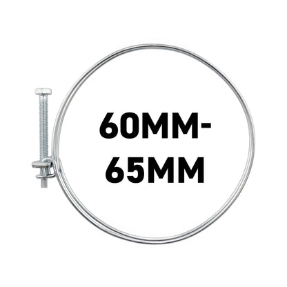Galvanised Steel Double Wire Hose Clamps, 60mm-65mm