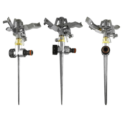 Metal Pulsating Lawn Sprinkler with Metal Spike