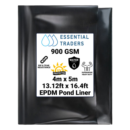 4m x 5m EPDM Rubber Pond Liner, 900 GSM