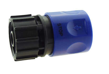 Female Hose Connector with 3/4" BSPF Thread, Blue