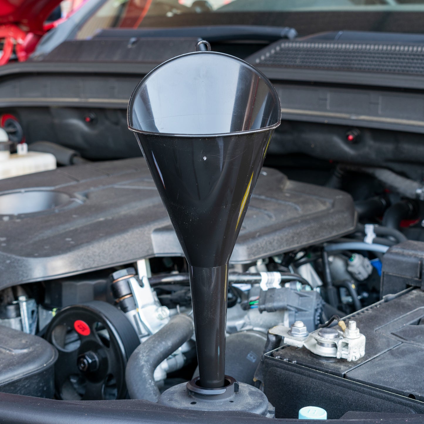 Small Vehicle Funnel with Angled Mouth, Black