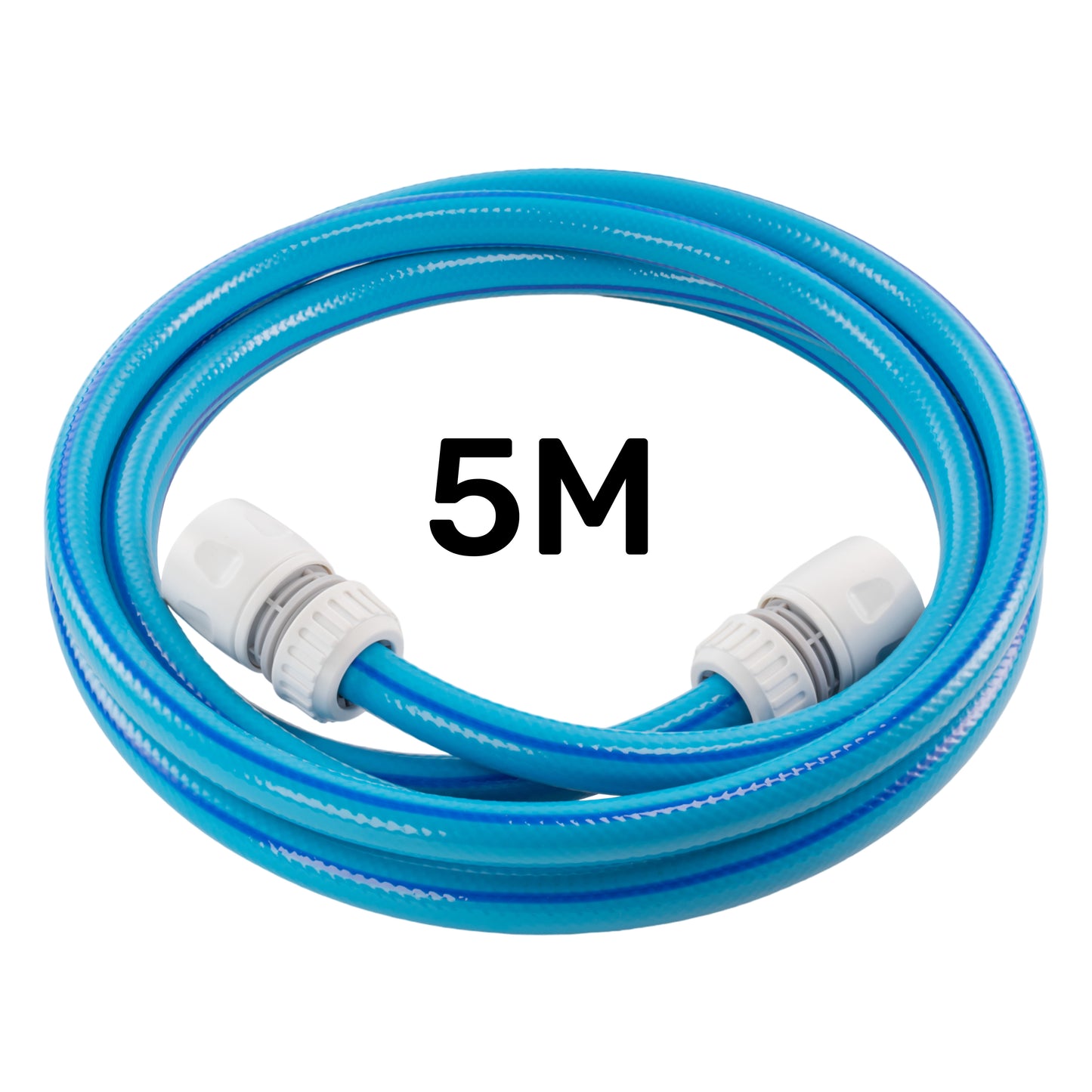 5m Blue Supreme+ 1/2" Reinforced Garden Hose Cart Connection Kit