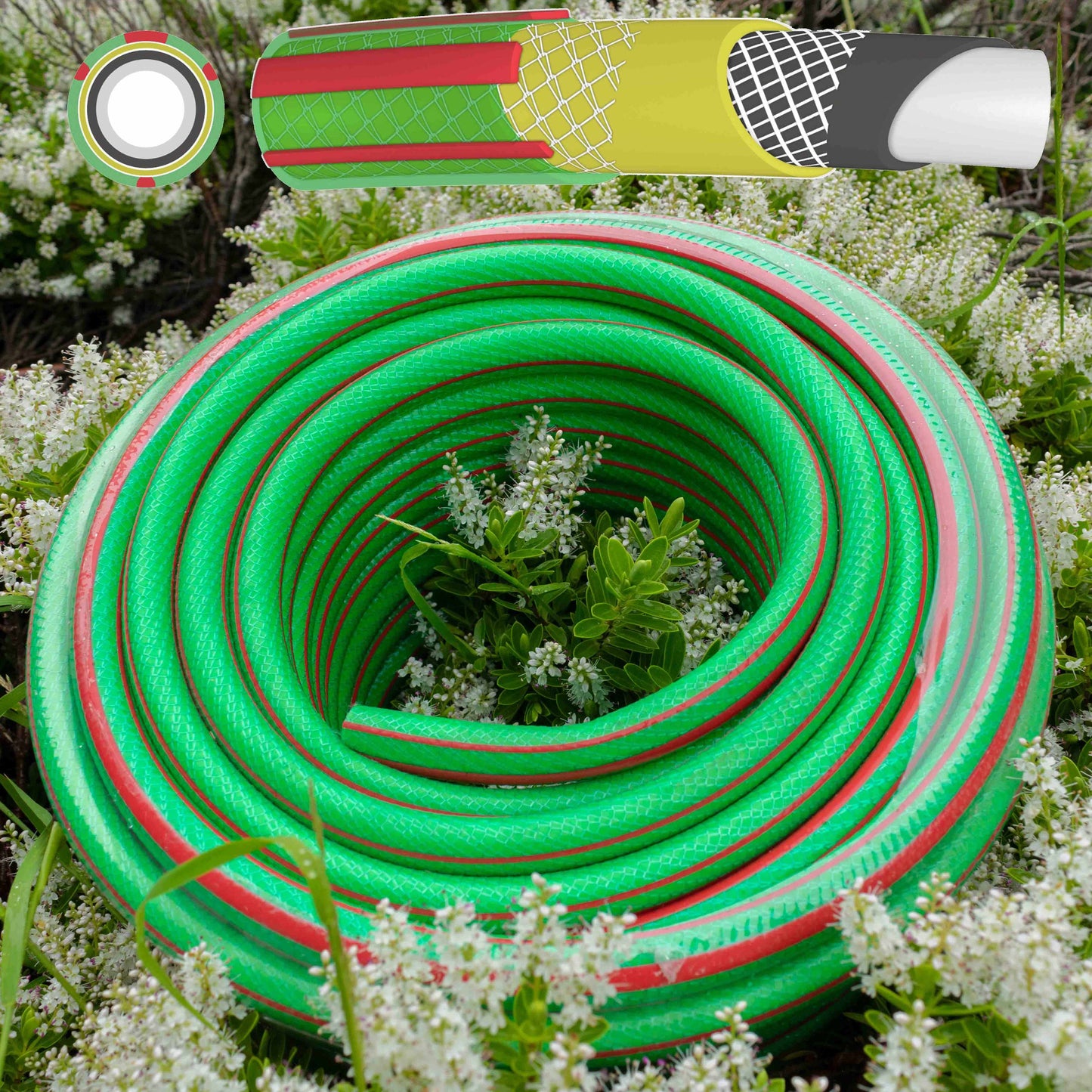 Royal Green 6 Layer Heavy Duty 1/2" Hose Pipe (1m - 100m)