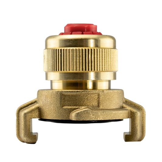 Brass GEKA Style Claw Female Hosepipe Connector, 3/4"