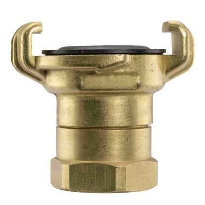 Brass GEKA Style Claw Swivel Hose Connector, 1" BSPF