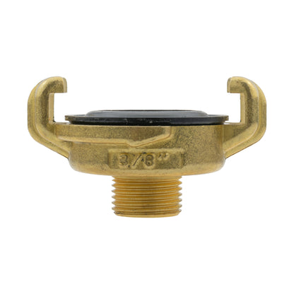 Brass GEKA Style Claw Hose Connector, 3/8" BSPM