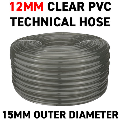 12mm Grey Tinted PVC Technical Hose