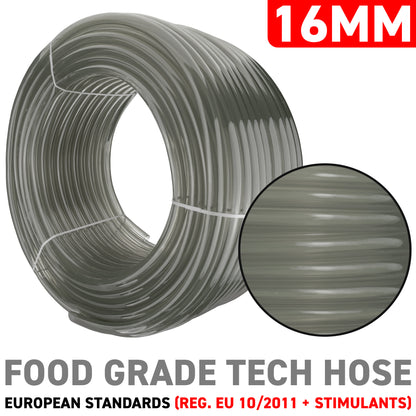 16mm Grey Tinted PVC Technical Hose