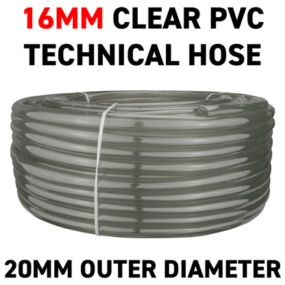 16mm Grey Tinted PVC Technical Hose