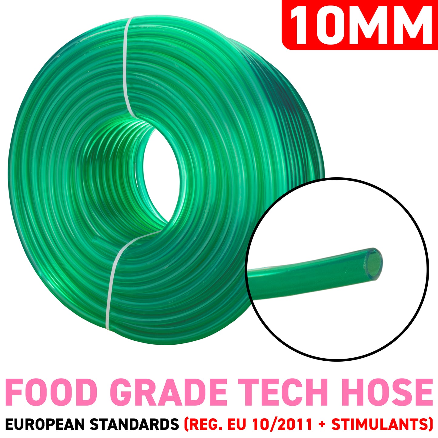 10mm Green Tinted PVC Technical Hose