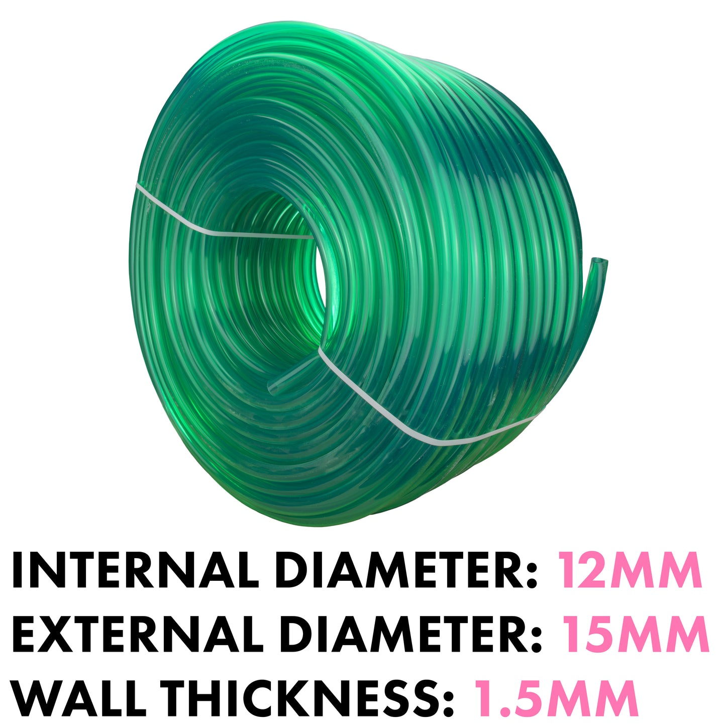 12mm Green Tinted PVC Technical Hose