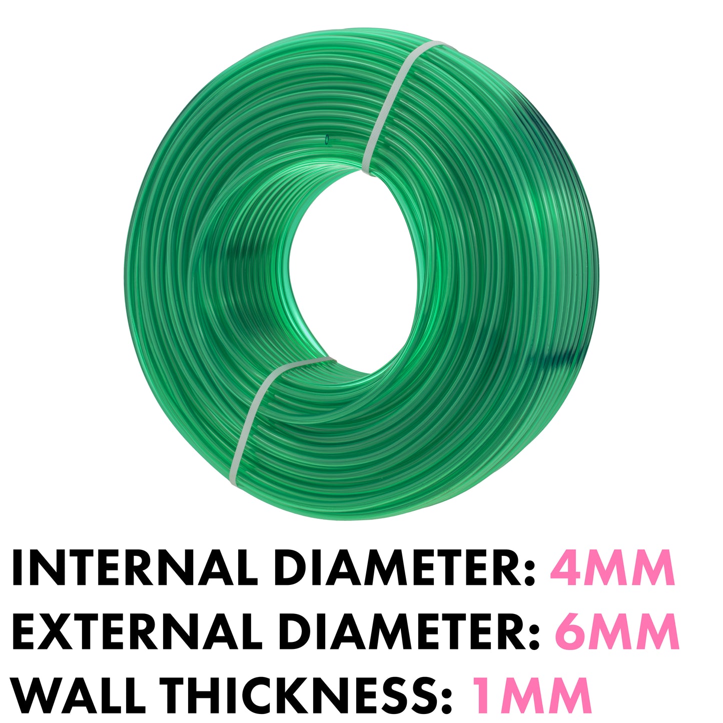 4mm Green Tinted PVC Technical Hose