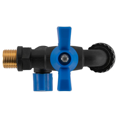 Nylon Quick Connector Dual Outlet Bib Tap, 1/2" BSP