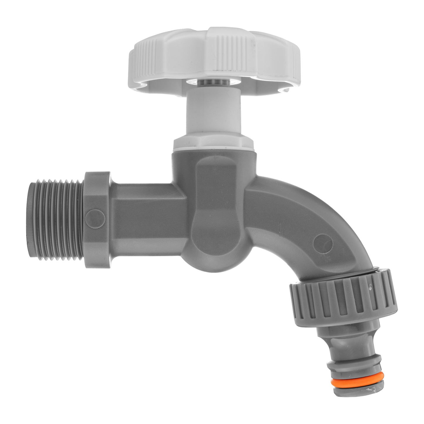 Grey Plastic Quick Connector Garden Bib Taps, Single or Double Outlet