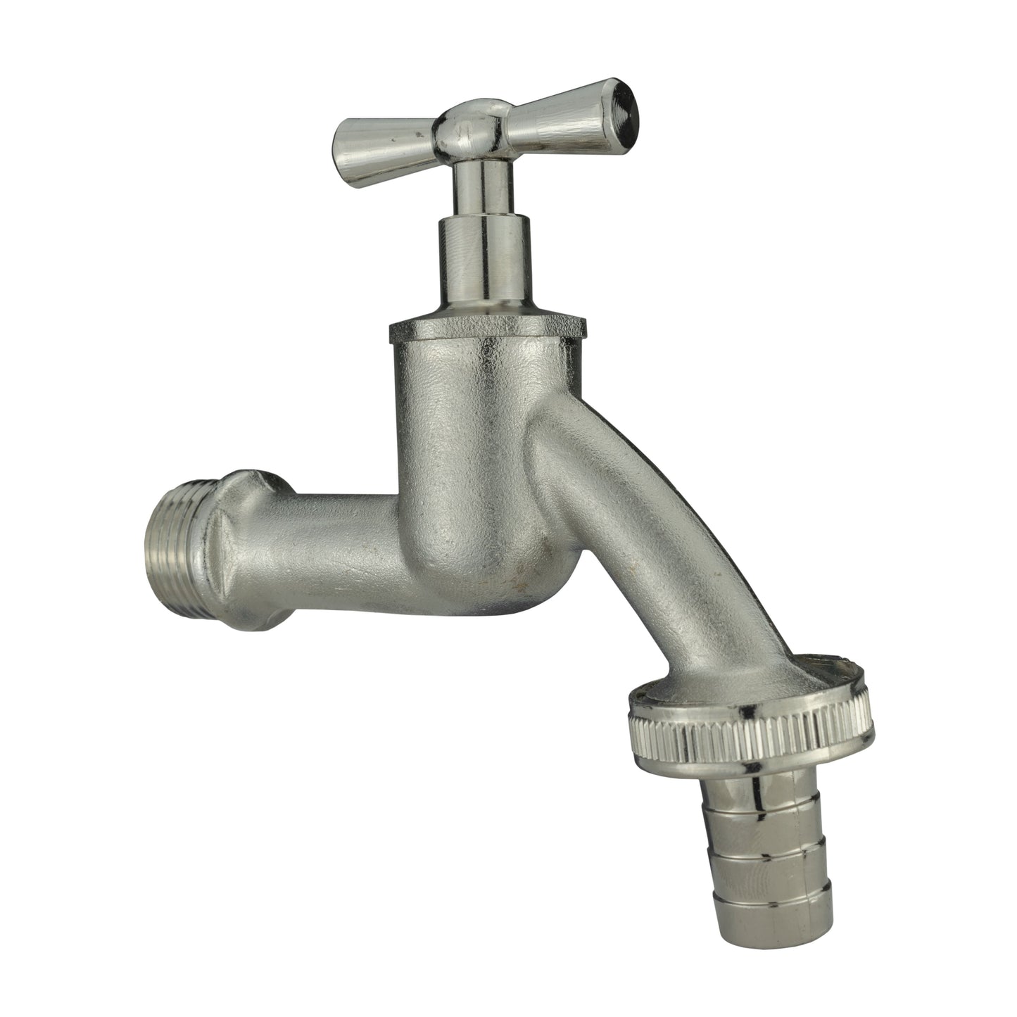 Nickel Plated Brass PP-Barb Bib Tap, 1/2" BSP