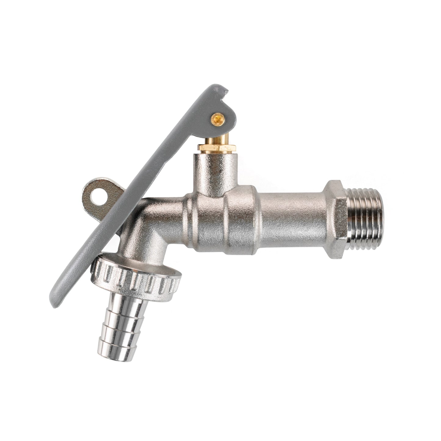 Brass Barbed Through Handle Lockable Tap, 1/2" BSP