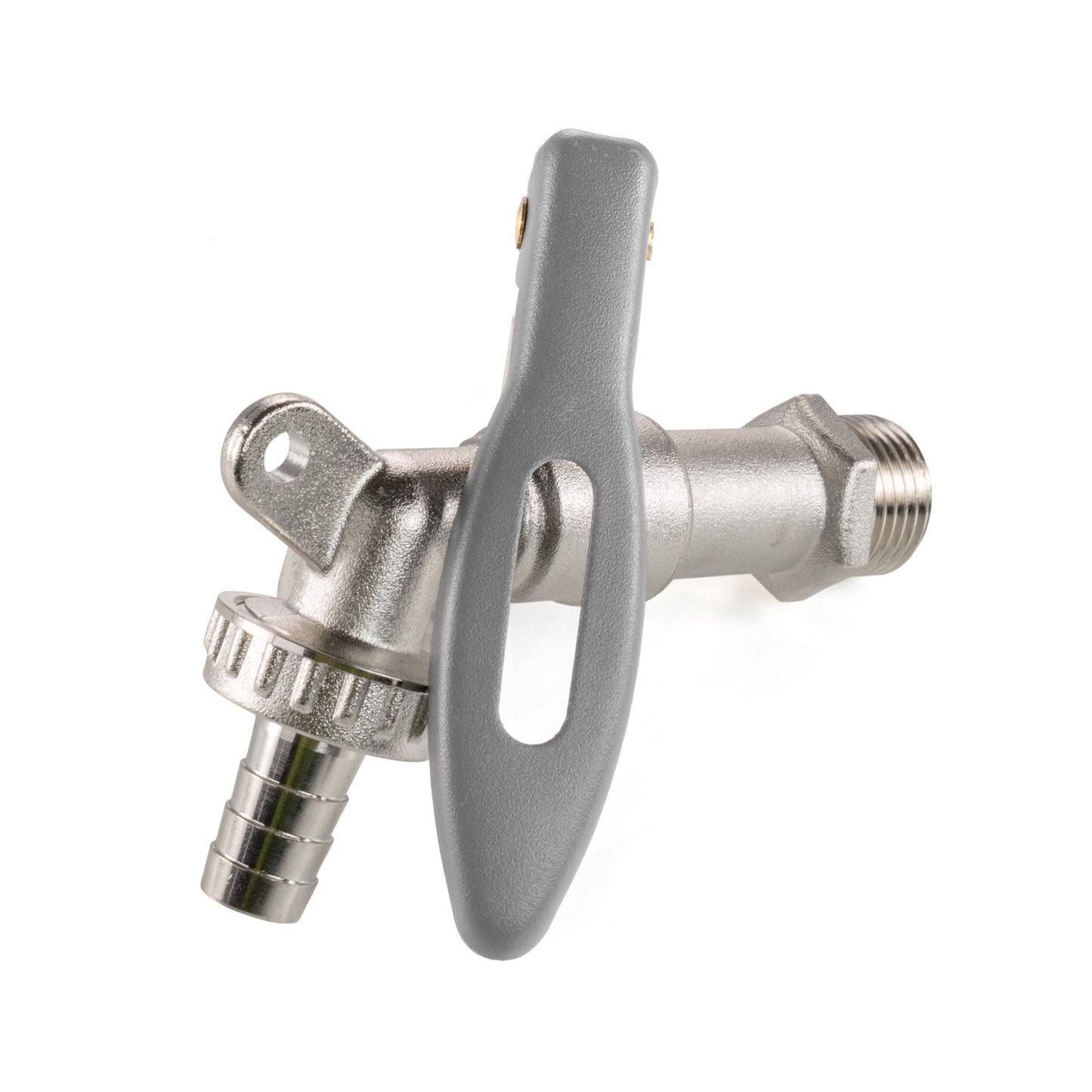 Brass Barbed Through Handle Lockable Tap, 1/2" BSP