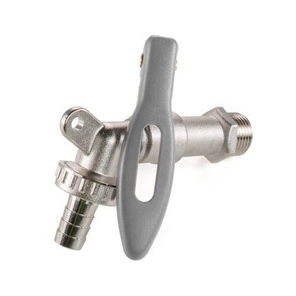 Brass Barbed Through Handle Lockable Tap, 1/2" BSP