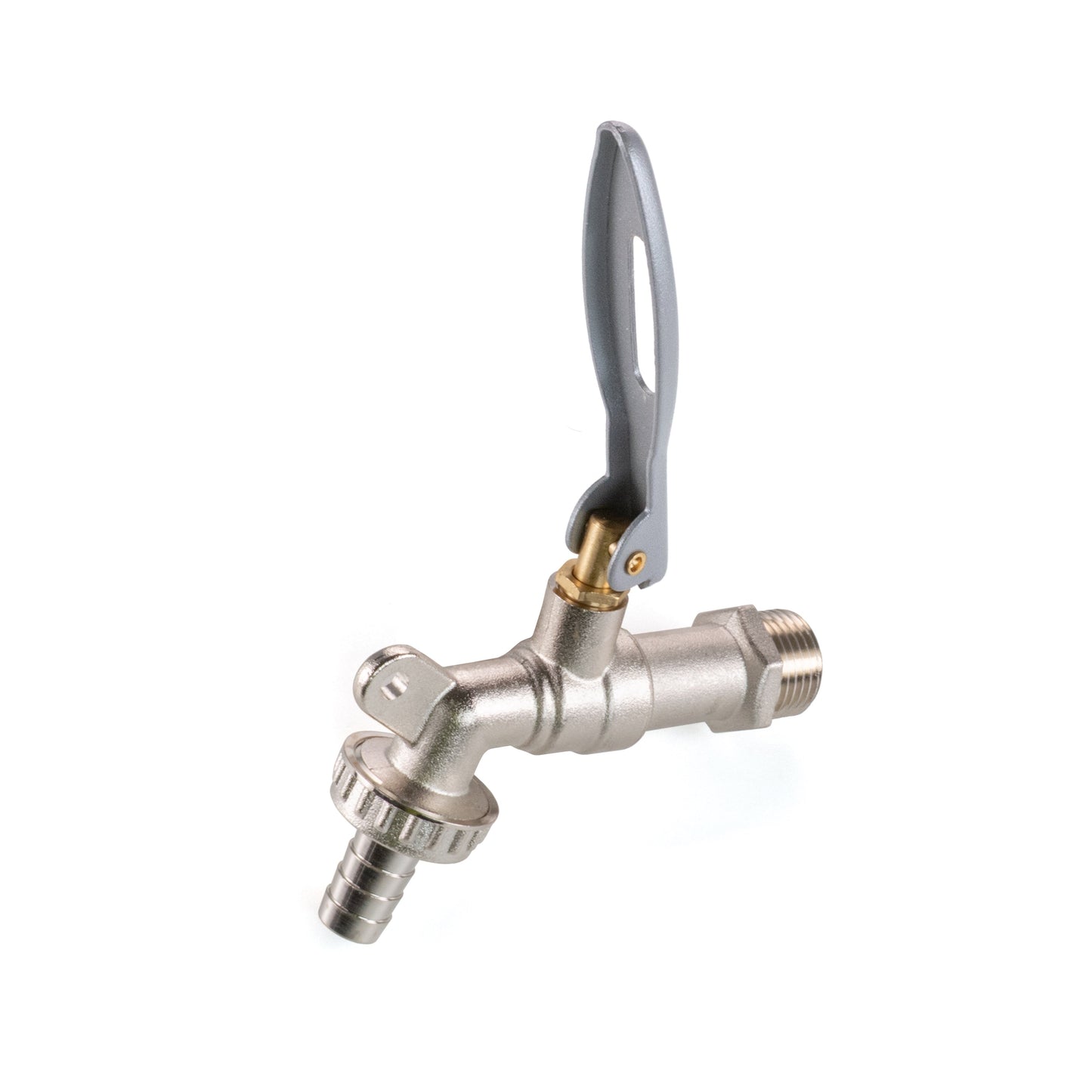 Brass Barbed Through Handle Lockable Tap, 1/2" BSP