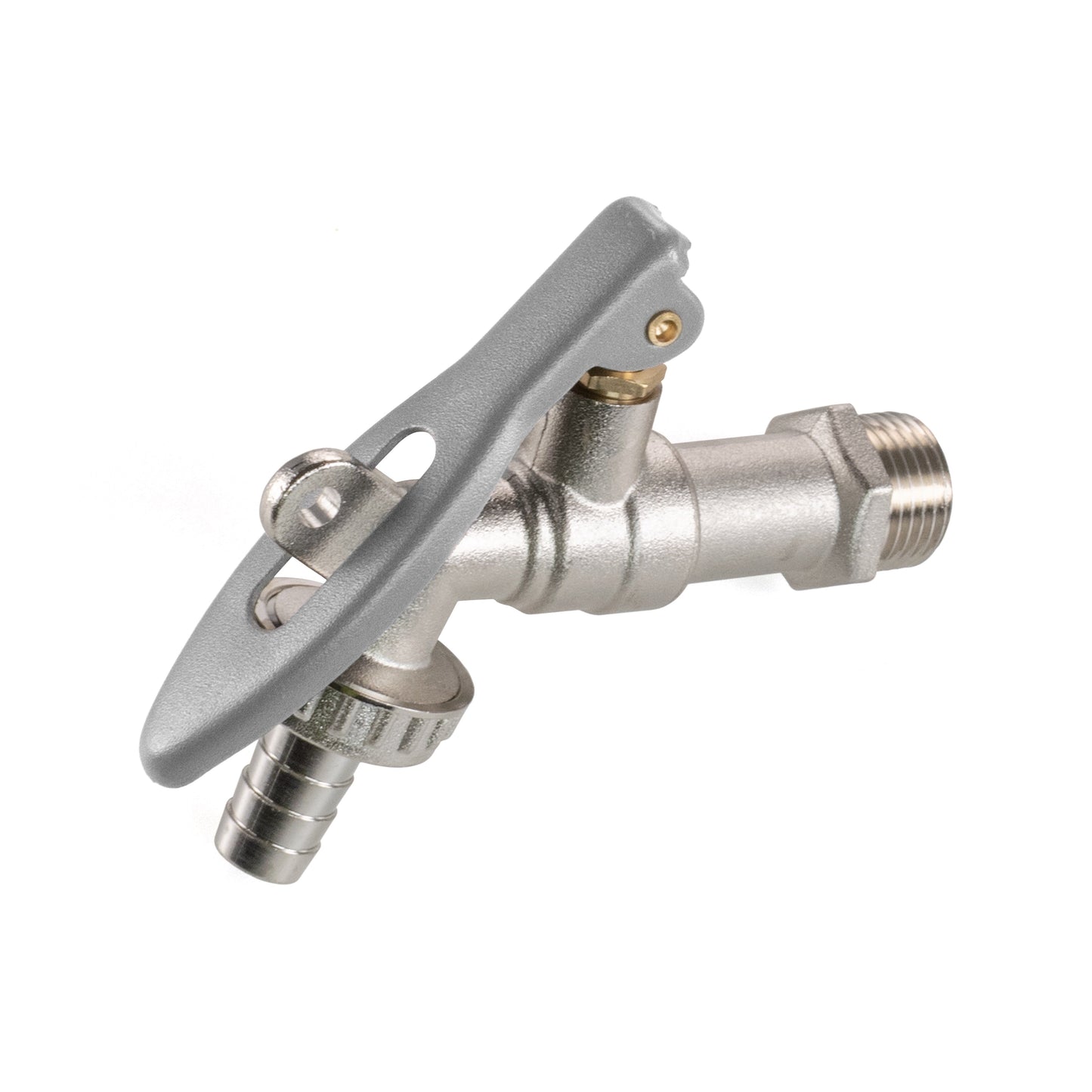 Brass Barbed Through Handle Lockable Tap, 1/2" BSP