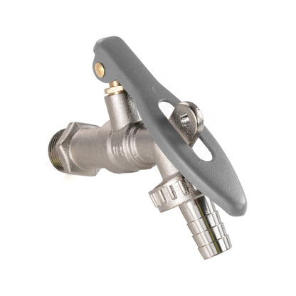 Brass Barbed Through Handle Lockable Tap, 1/2" BSP