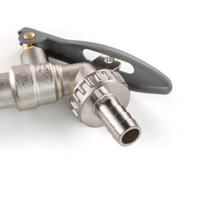 Brass Barbed Through Handle Lockable Tap, 1/2" BSP