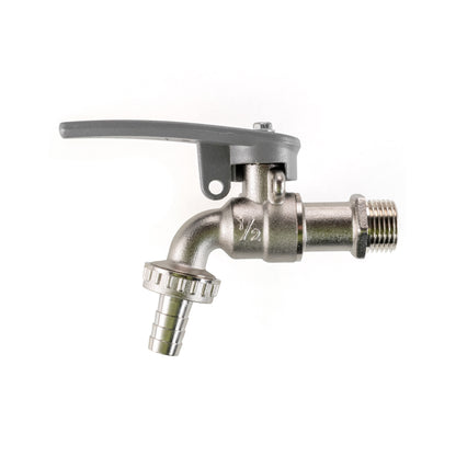 Brass Barbed Side Handle Lockable Tap, 1/2" BSP