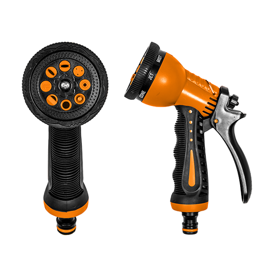 Black & Orange 8-Pattern Multi Water Sprayer, ECO-7203T