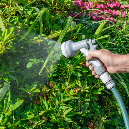 Multi-Pattern Garden Water Sprayer Hose Gun - Grey & White