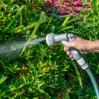 Multi-Pattern Garden Water Sprayer Hose Gun - Grey & White