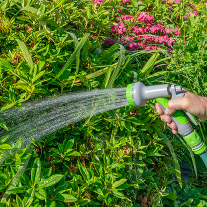 Multi-Pattern Garden Water Sprayer Hose Gun - Green & Grey