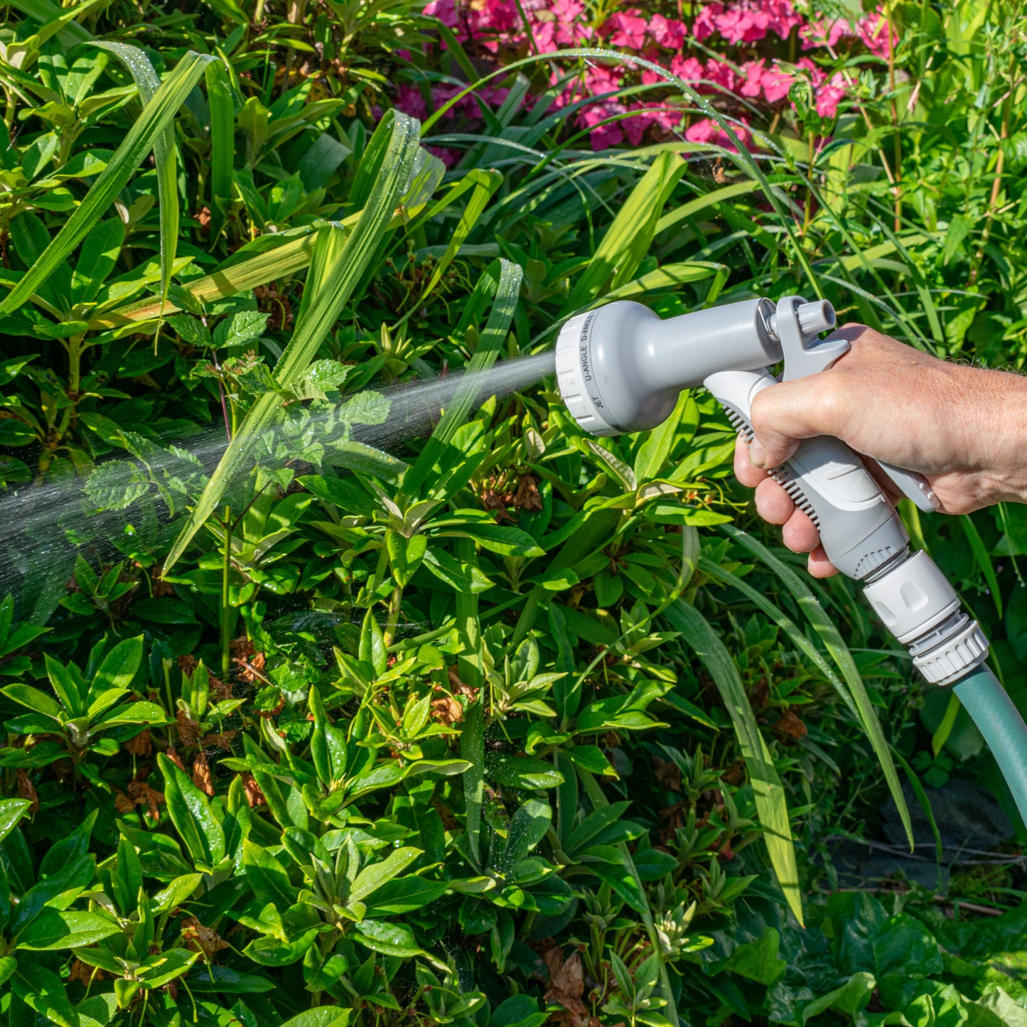 Multi-Pattern Garden Water Sprayer Hose Gun - Grey & White