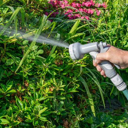 Multi-Pattern Garden Water Sprayer Hose Gun - Grey & White