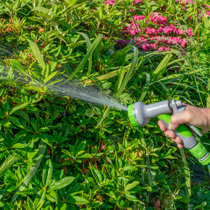 Multi-Pattern Garden Water Sprayer Hose Gun - Green & Grey