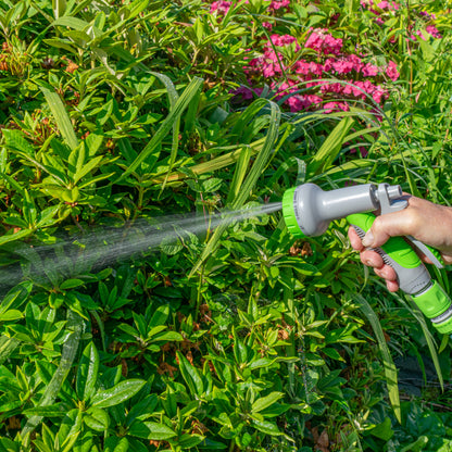 Multi-Pattern Garden Water Sprayer Hose Gun - Green & Grey