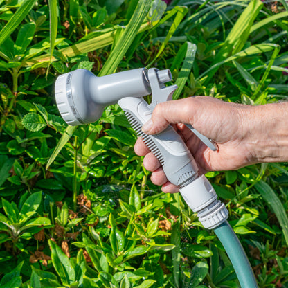 Multi-Pattern Garden Water Sprayer Hose Gun - Grey & White