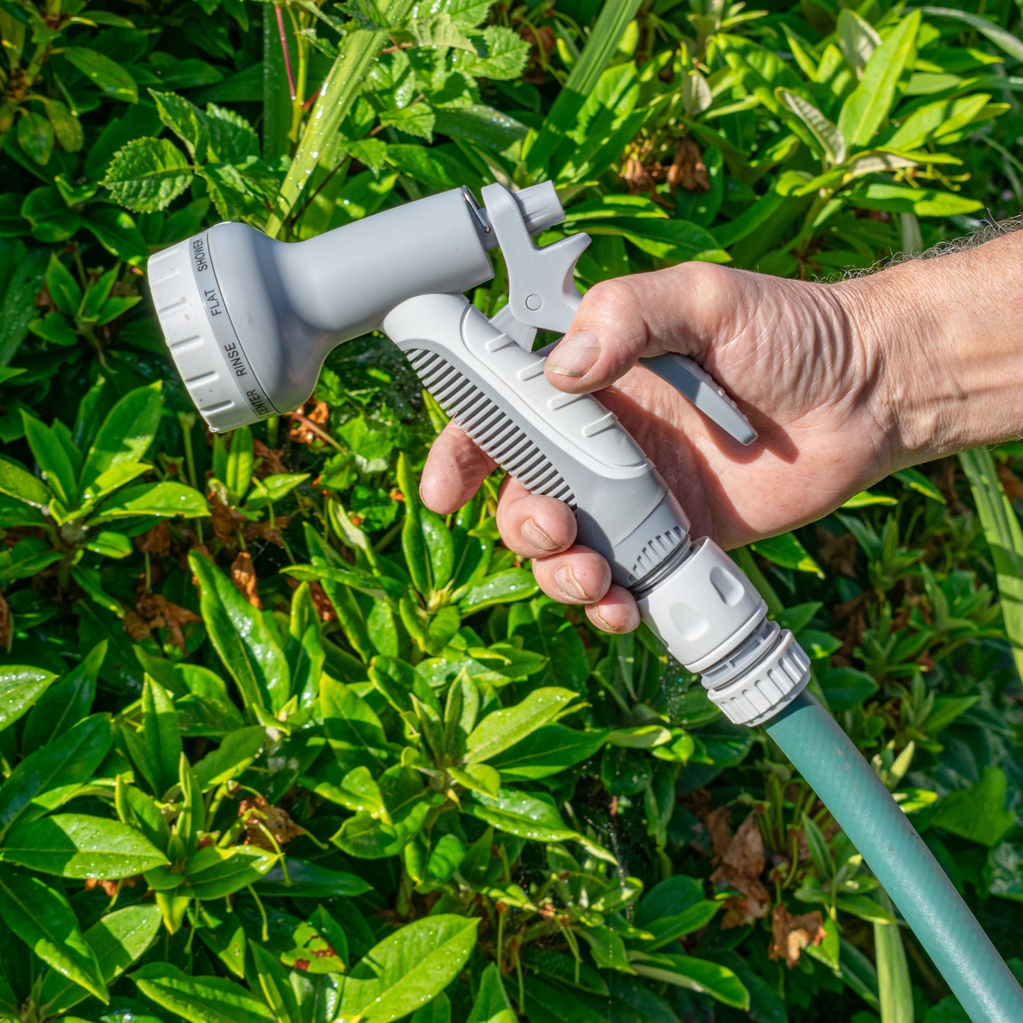 Multi-Pattern Garden Water Sprayer Hose Gun - Grey & White